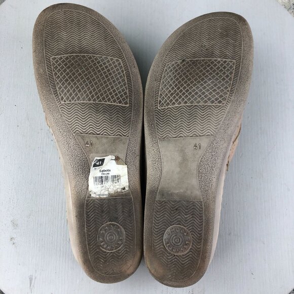 5 Zones Women's Size 41 Sabots Iridescent Pink Leather Closed Toe Slip On Mules - Picture 10 of 16